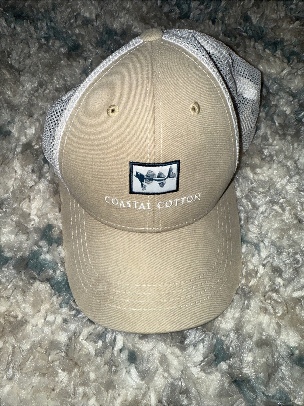 Coastal Cotton Beige Trucker Hat